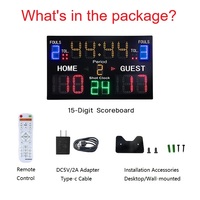 Tableau de score électronique multifonctionnel YIZHi avec télécommande, affichage LED et minuteur de compte à rebours