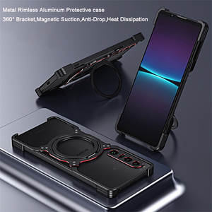 Funda Magnética Metálica con Soporte para Teléfono Sony <span class=keywords><strong>Xperia</strong></span> <span class=keywords><strong>1</strong></span> VIII / <span class=keywords><strong>1</strong></span> IV / <span class=keywords><strong>Xperia</strong></span> <span class=keywords><strong>1</strong></span> <span class=keywords><strong>V</strong></span>, Carcasa sin Borde con Disipación de Calor - Product Image 3