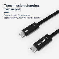 Cable Thunderbolt 5 de 80 Gbps, Compatible con Pantalla Multi 16K, Datos Bidireccionales, Carga Rápida de 240 W, 5 A, Cable USB5 para Teléfono