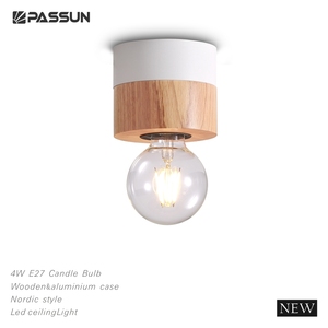 Lampe Moderne 4W E27 Corps en <span class=keywords><strong>Bois</strong></span> Aluminium Maison Intérieur Ceil Surface Led Down Light - Product Image 2