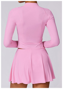 高尔夫网球套装长袖夹克和迷你短裤裙子2件套适合女性 - Product Image 5