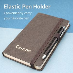 Wholesale Customized Logo <b>A5</b> PU Leather Hardcover Notebook Fast Shipping Journal Pen Holder Thermal Binding Plain Design <b>Diary</b> - Product Image 2