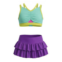 Conjuntos de Uniformes de Porristas para Niñas, Hechos a Medida, con Pedrería, para Competencia, All Stars, Spandex/Poliéster, Trajes de Porristas para Práctica