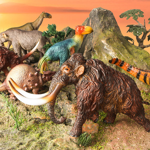 Jouets d'animaux préhistoriques réalistes et solides, Arsinoitherium, Rhinocéros poilu, Dunkleosteus, Déinothère, Mamouth, Thiasaurus - Product Image 1