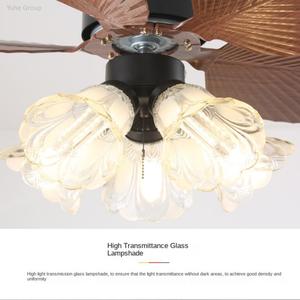 Ventilateur de plafond moderne à pales en ABS 5, à intensité variable, avec lumières et télécommande - Product Image 2