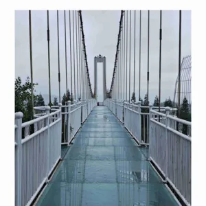 גשר נסיעה מזכוכית באיכות גבוהה עבור טיולי פארק שעשועים שונים מזכוכית גשר בלתי שבירה למינציה