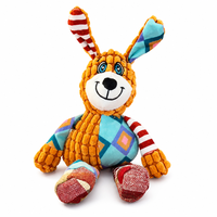 Jouet en peluche coloré et durable pour chien, motif animal de dessin animé, couineur, interactif, anti-anxiété, pour intérieur, vente en gros, pack cadeau pour chien