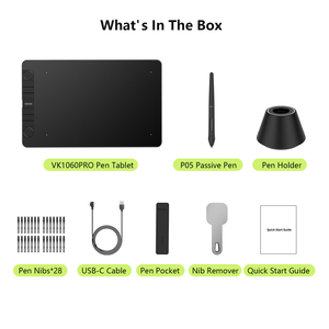 แท็บเล็ตสำหรับวาดภาพ VK1060 veikk <span class=keywords><strong>Pro</strong></span> พร้อมปากกาสไตลัสสำหรับผู้เริ่มต้นศิลปะดิจิตอลและงานสร้างสรรค์ - Product Image 4