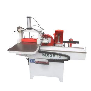Machine à tenonner semi-automatique pour le travail du bois, jointeuse à doigts avec table coulissante, pour tenons et mortaises - Product Image 1