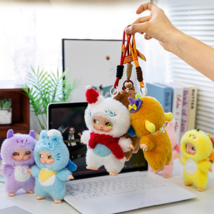 Custom 3D Cartoon Anime Keychain Plushies Manufacturer Personalized PVC Vinyl Plush Toys Soft Stuffed Pendant Toy Doll
