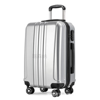 Valise à roulettes ABS pour expédition mondiale, 20/24/28 pouces, roues multidirectionnelles silencieuses |   Étanche et antivol |   Logo