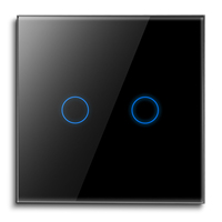 Touchmi Vente en gros Personnalisé Smart Home Miroir Cristal CE 1/2/3/4 Gang Panneau de verre Tuya Alexa Mur Smart Touch Wifi Interrupteur de lumière