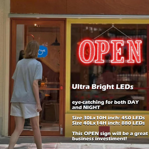 Open LED display indoor and outdoor hanging ambient light shop <b>sign</b> wall decoration light entrance indicator light luminous <b>sign</b> - Product Image 3