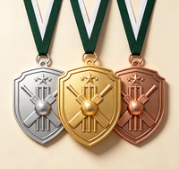 Médailles sportives personnalisées pour les vainqueurs, en alliage de zinc, plaquées or, argent et bronze, avec gaufrage 3D, trophée de championnat, médaille de cricket