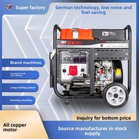 Générateur diesel CYFD domestique 5 kW monophasé/triphasé, démarrage manuel/électrique, 6 kW, 8 kW, 10 kW, 220 V, 380 V