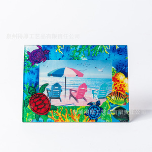 Cadre photo paysage marin rectangulaire en résine, impression numérique horizontale, souvenir de voyage, cadeau - Product Image 5