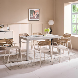 Set Tavolo e Sedie da Giardino in Plastica <span class=keywords><strong>Crema</strong></span> Stile Nordico per Esterni, Cortile, Casa, B&B, <span class=keywords><strong>Terrazza</strong></span>, Caffè, Piazza - Product Image 2