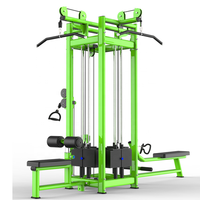 Station de musculation multi-usages commerciale à 5 stations, équipement de fitness, jungle à quatre stations avec traction latérale/rangée/câble