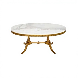 New High Quality White <b>Marble</b> and Brass <b>Table</b> Designer Look Premium Quality Best Selling Attractive Look Centre Coffee <b>Table</b> - Product Image 1