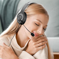 Vente chaude 3.5mm Bureau Call Center Casque pour Pc Réduction du Bruit Casque Filaire avec Micro