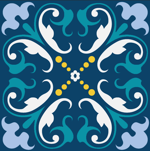 Azulejos de Piso con Diseño Floral Mandala Vintage <span class=keywords><strong>para</strong></span> Entrada Interior, Adhesivo <span class=keywords><strong>para</strong></span> Piso de Estilo Moderno de Mediados de Siglo <span class=keywords><strong>para</strong></span> Puerta Principal, Autoadhesivo - Product Image 3