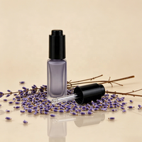 Flacon roll-on de luxe en verre dépoli carré de 5-10 ml pour huile de parfum, flacon carré en verre dépoli pour femme