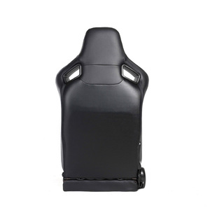 Siège de course universel réglable en PVC noir, siège de voiture de gaming haut de gamme minimaliste, réglage du dossier à 180 degrés, imperméable - Product Image 3