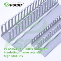 Gaine de câblage en PVC ignifuge FSCAT UL94 V0 sans halogène, pour panneau de commande industriel, avec couvercle