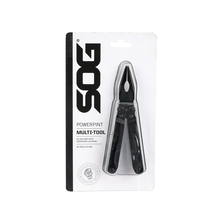 Outil multifonction compact SOG PowerPint Mini 18-en-1, outil multifonction léger EDC, pinces, couteau de poche, usage quotidien, noir (PP1002-CP)