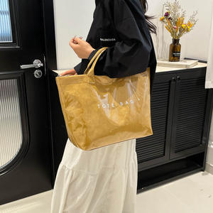 <span class=keywords><strong>Sac</strong></span> fourre-tout brillant imperméable personnalisé avec logo, coloré et minimaliste, grande capacité, idéal pour la plage, vente en gros - Product Image 3