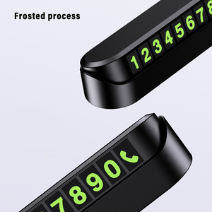 Placa de teléfono pequeña con logotipo creativo personalizable, placa de número de estacionamiento temporal especial, accesorios interiores para coches en movimiento, regalo - Product Image 3