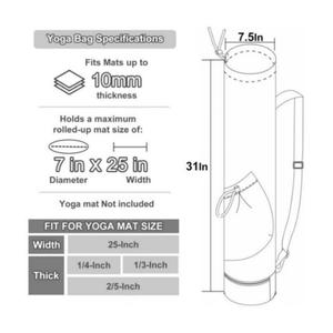 ウォーターボトルポケット付き多機能ヨガマットバッグキャンバス調節可能なショルダーストラップ大容量エクササイズヨガマットバッグ - Product Image 4