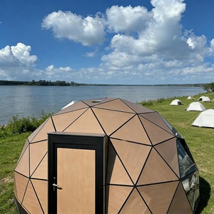 Tenda a Cupola Geodetica in Legno e Vetro da 6M <span class=keywords><strong>per</strong></span> <span class=keywords><strong>Glamping</strong></span>, Casa Cabina <span class=keywords><strong>per</strong></span> Resort con Struttura in Lega di Alluminio Resistente - Product Image 5