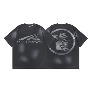 Camiseta estilo Hellstar lavada con gráfico vintage, modelo 2026 KH, camiseta oversize de algodón pesado estilo American High Street - Product Image 6