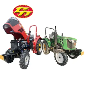 Trator agrícola 4x4, trator de agricultura barato 30hp 40hp 50hp 60hp 70hp com rodas