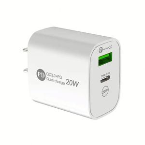 High Quality US EU <b>Plug</b> 20W Charger PD Fast Charging <b>USB</b> <b>C</b> Power <b>Adapter</b> for Phones - Product Image 1