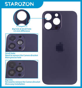 STAROZON grande foro 100% autentici custodie per telefoni cellulari per Iphone 12 12Pro sostituzione del vetro posteriore - Product Image 6