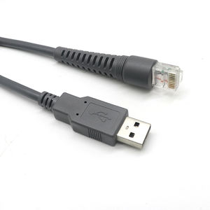 Cable USB a RJ45 Macho para Escáner de Código de Barras para Zebra LI3608, <span class=keywords><strong>DS3608</strong></span>, LI3678, DS3678 Gris - Product Image 2