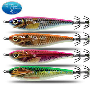 Leurre FUN Nouveau <span class=keywords><strong>Crevette</strong></span> en Bois Luminescent Équilibré 80mm10.7g avec Hameçons Modèle CFLY-80107 #   Appât de pêche chinois Calmar Seiche - Product Image 4