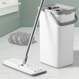 <b>Cleaning</b> Flat <b>Mop</b> Household <b>Cleaning</b> Tools Microfiber Floor Dust <b>Mop</b> With Bucket - Product Image 1
