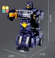 Amazons Venta caliente B/O Electric Police Car Transform juguetes led light Music robot eléctrico juguetes con proyección juguete niños