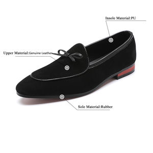 Zapatos de Vestir de Cuero Genuino Negro para Hombre, Tallas Grandes 37-48, Estilo Slipper con Punta en Pico, para Boda - Product Image 2