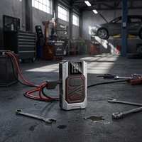 Compresseur d'air portable multifonctionnel en ABS avec arrêt automatique, gonfleur de pneus, moniteur de pression des pneus et démarreur de voiture pour les voyages en extérieur