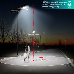 Lampadaires solaires intégrés tout-en-un Bosun City Lighting à haut lumen pour routes, autoroutes, parcs, écoles, IP65, 100w 120w 150w 200w 240w - Product Image 5