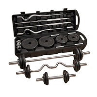 Équipement de musculation personnalisé QS avec logo, barre de curl, étui pour haltères, haltères réglables en fer de 15 kg, 20 kg, 30 kg, 50 kg