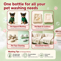 Détergent à lessive pour animaux de compagnie pour vêtements de chien et de chat, parfum longue durée, doux, sans danger pour les mains, détergent à lessive pour animaux de compagnie