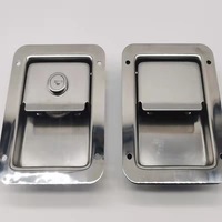Loquet à palette en fer et zinc sur mesure pour auvents de pick-up et tiroirs de boîte à outils verrouillables, finition galvanisée, emballé en carton