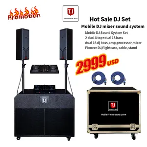 professional active powered used dual 8 inch dj bluetooth speaker box 18 inch bass system with amplifier full set