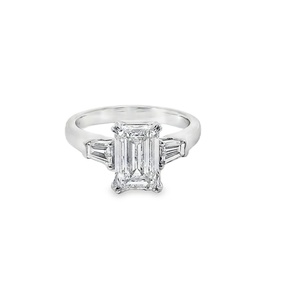 New Design Exclusive Style Lab Grown Diamond 18K <b>White</b> Gold Emerald Cut IGI Certified Wedding Ring Jewelry Real Diamond - Product Image 3