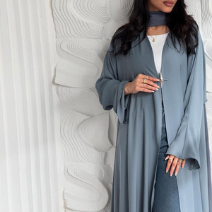 Azure Wave <span class=keywords><strong>Blue</strong></span> Open Abaya <span class=keywords><strong>Star</strong></span> Motif Accent Light Flow Cover Park Morning Strolls Tier Connect - Product Image 4